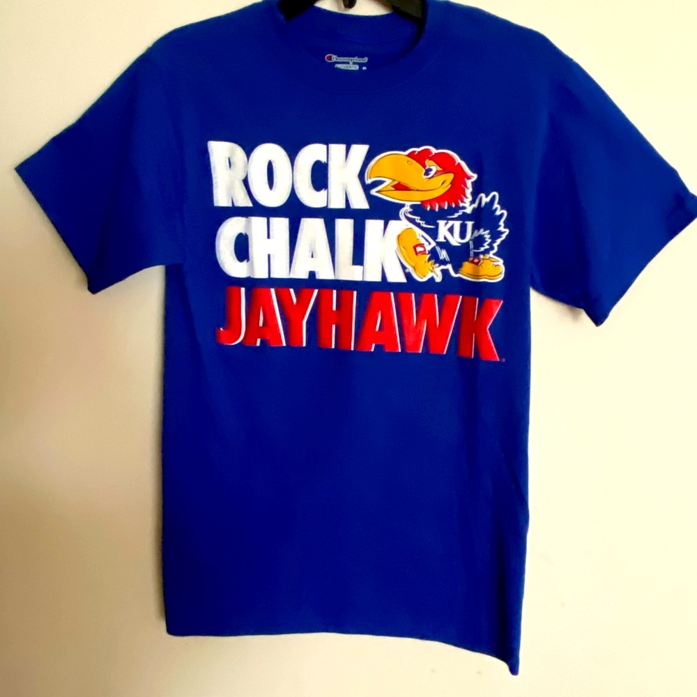 Kansas University “Rock Chalk” Jayhawks T-shirt by Champion
